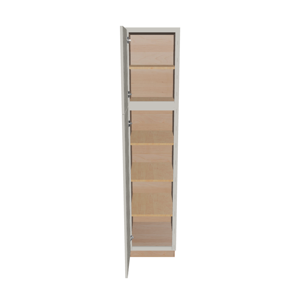 Modernform Cabinet Slim Dove White 18" W X 84" H X 24" D Tall Pantry Cabinet