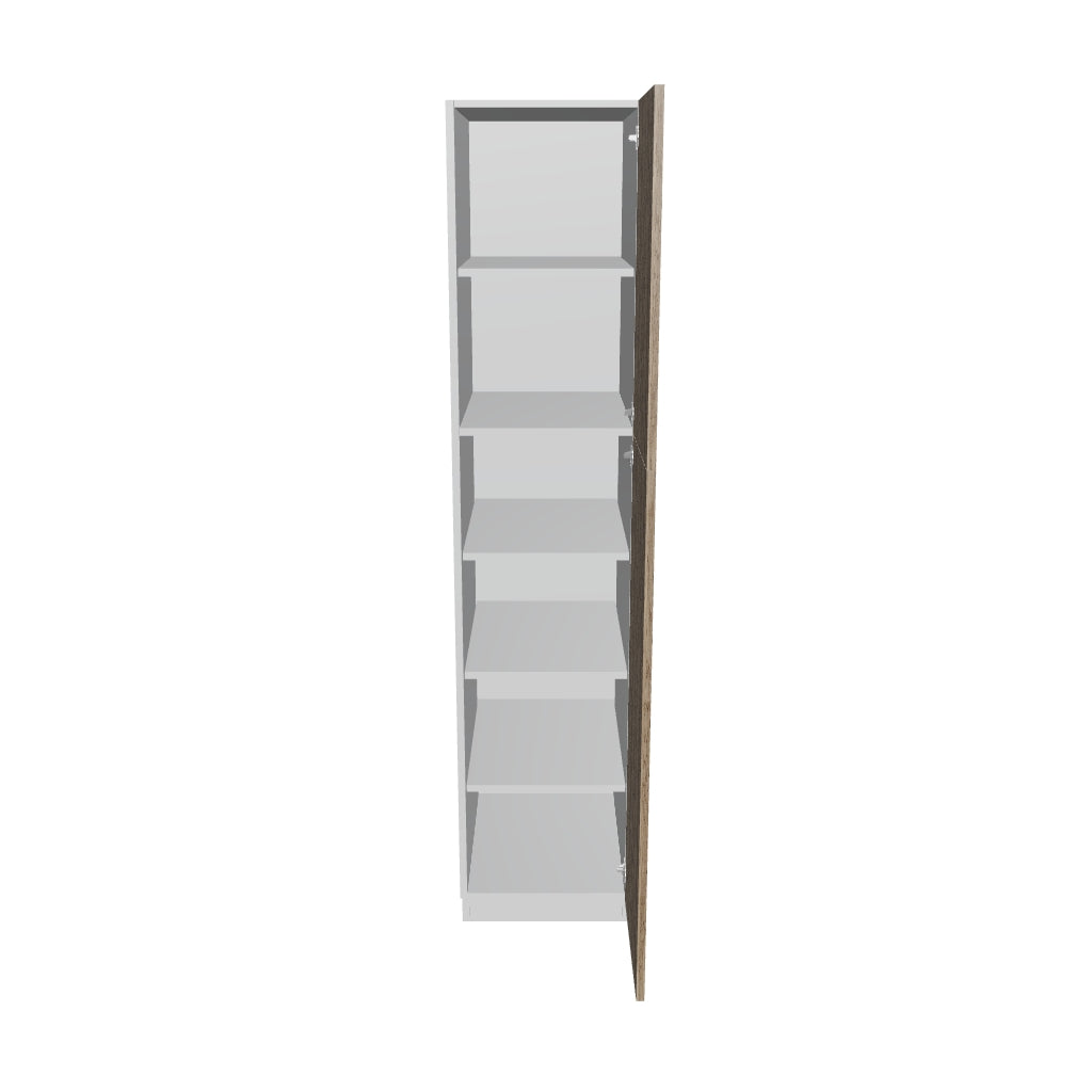 Modernform Cabinet Walnut 18" W X 84" H X 24" D Single Door Tall Pantry Cabinet