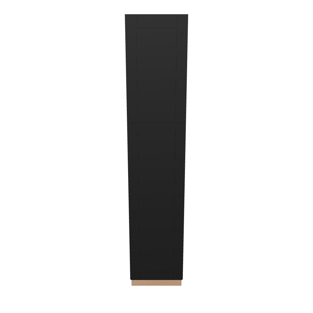 Modernform Cabinet Onyx Black Shaker 18" W X 90" H X 24" D Tall Pantry Cabinet