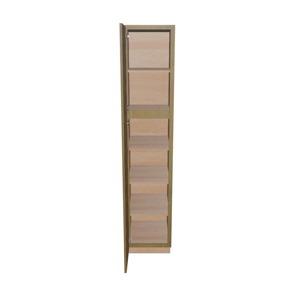Modernform Cabinet Natural Shaker 18" W X 90" H X 24" D Tall Pantry Cabinet