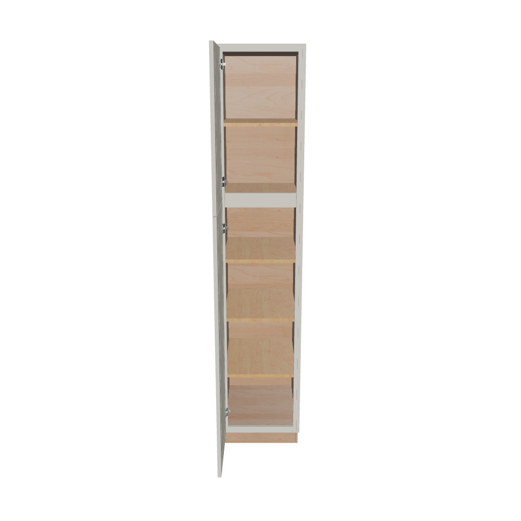 Modernform Cabinet Slim Dove White 18" W X 90" H X 24" D Tall Pantry Cabinet
