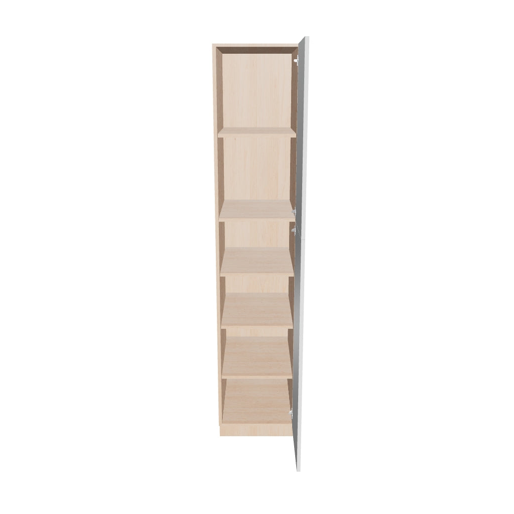 Modernform Cabinet Gloss White 18" W X 90" H X 24" D Single Door Tall Pantry Cabinet