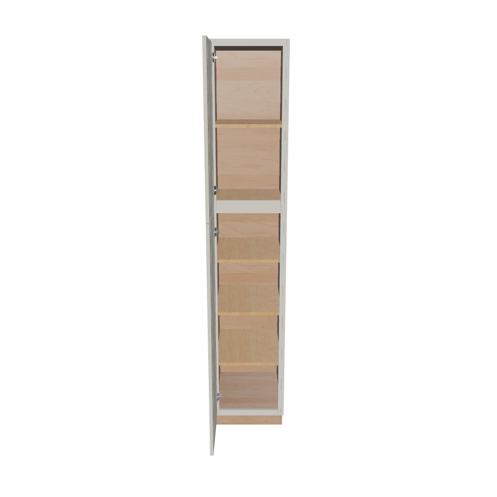 Modernform Cabinet Slim Dove White 18" W X 96" H X 24" D Tall Pantry Cabinet