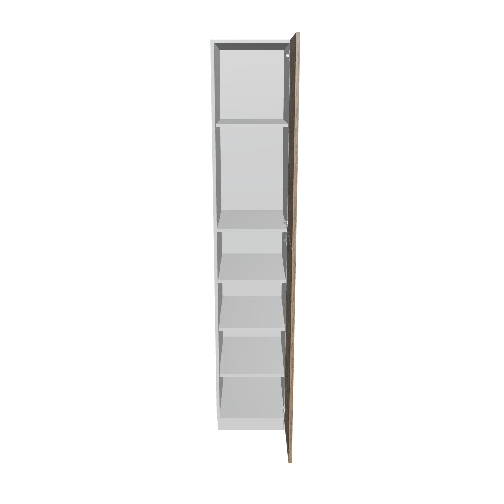 Modernform Cabinet Walnut 18" W X 96" H X 24" D Single Door Tall Pantry Cabinet