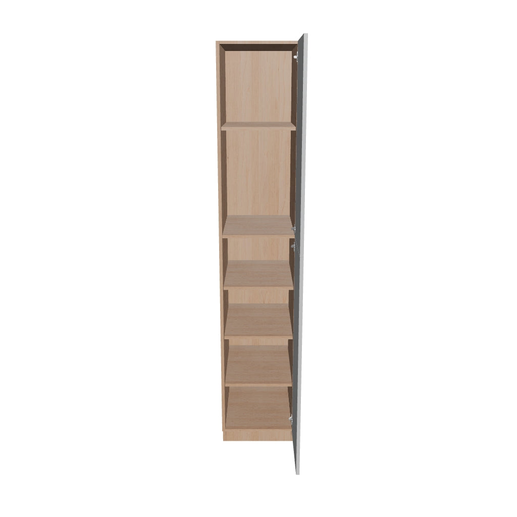 Modernform Cabinet Matte White 18" W X 96" H X 24" D Single Door Tall Pantry Cabinet