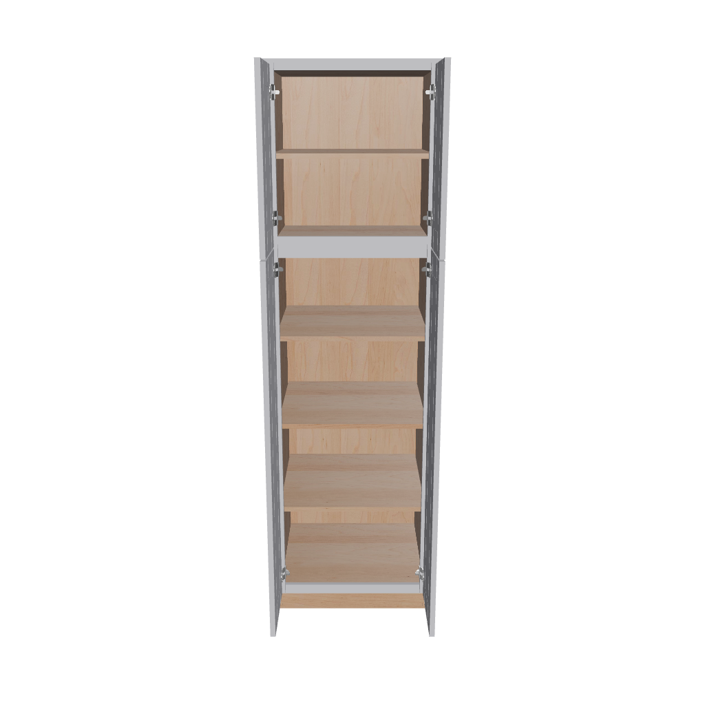 Modernform Cabinet Grey Shaker 24" W X 84" H X 24" D Tall Pantry Cabinet