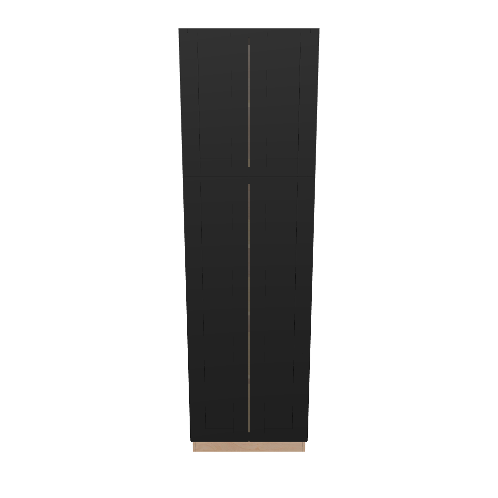 Modernform Cabinet Onyx Black Shaker 24" W X 84" H X 24" D Tall Pantry Cabinet