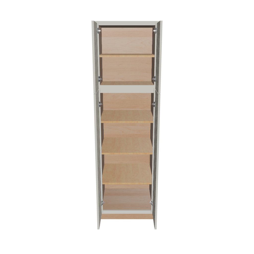 Modernform Cabinet Slim Dove White 24" W X 84" H X 24" D Tall Pantry Cabinet