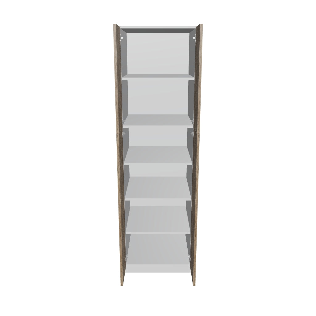 Modernform Cabinet Walnut 24" W X 84" H X 24" D Double Door Tall Pantry Cabinet