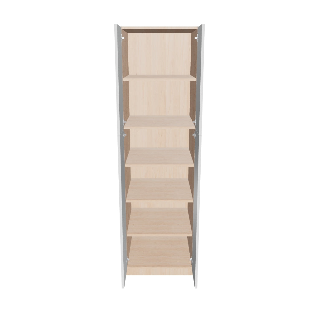 Modernform Cabinet Gloss White 24" W X 84" H X 24" D Double Door Tall Pantry Cabinet