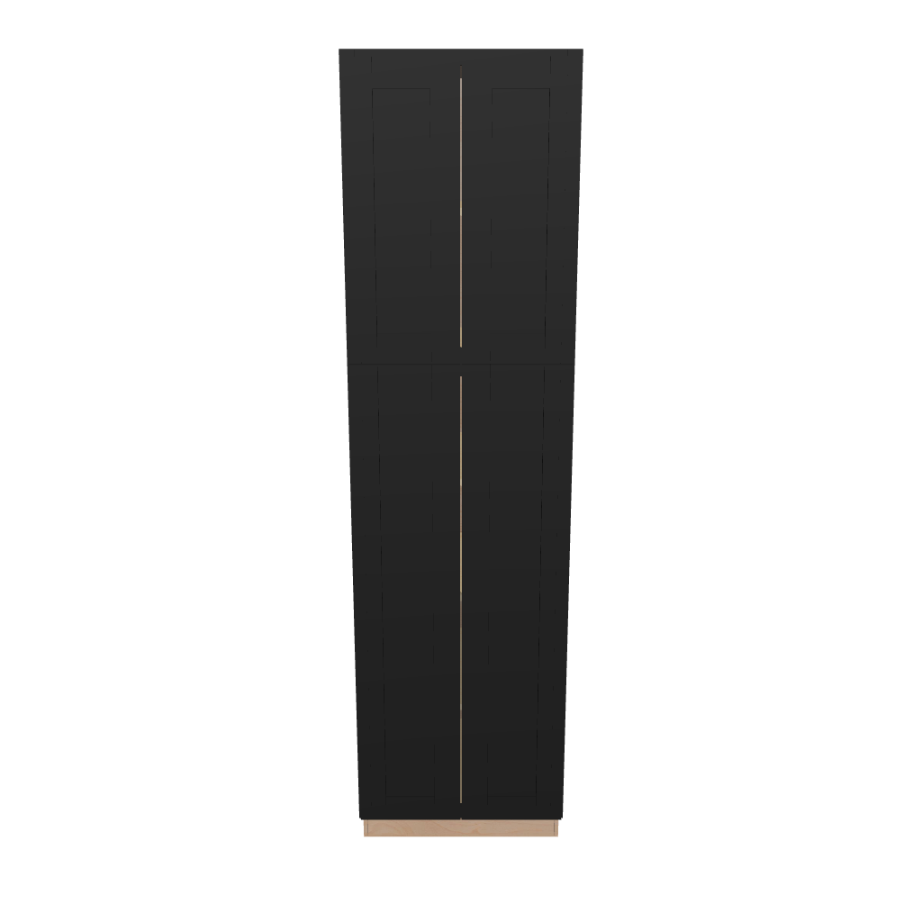 Modernform Cabinet Onyx Black Shaker 24" W X 90" H X 24" D Tall Pantry Cabinet