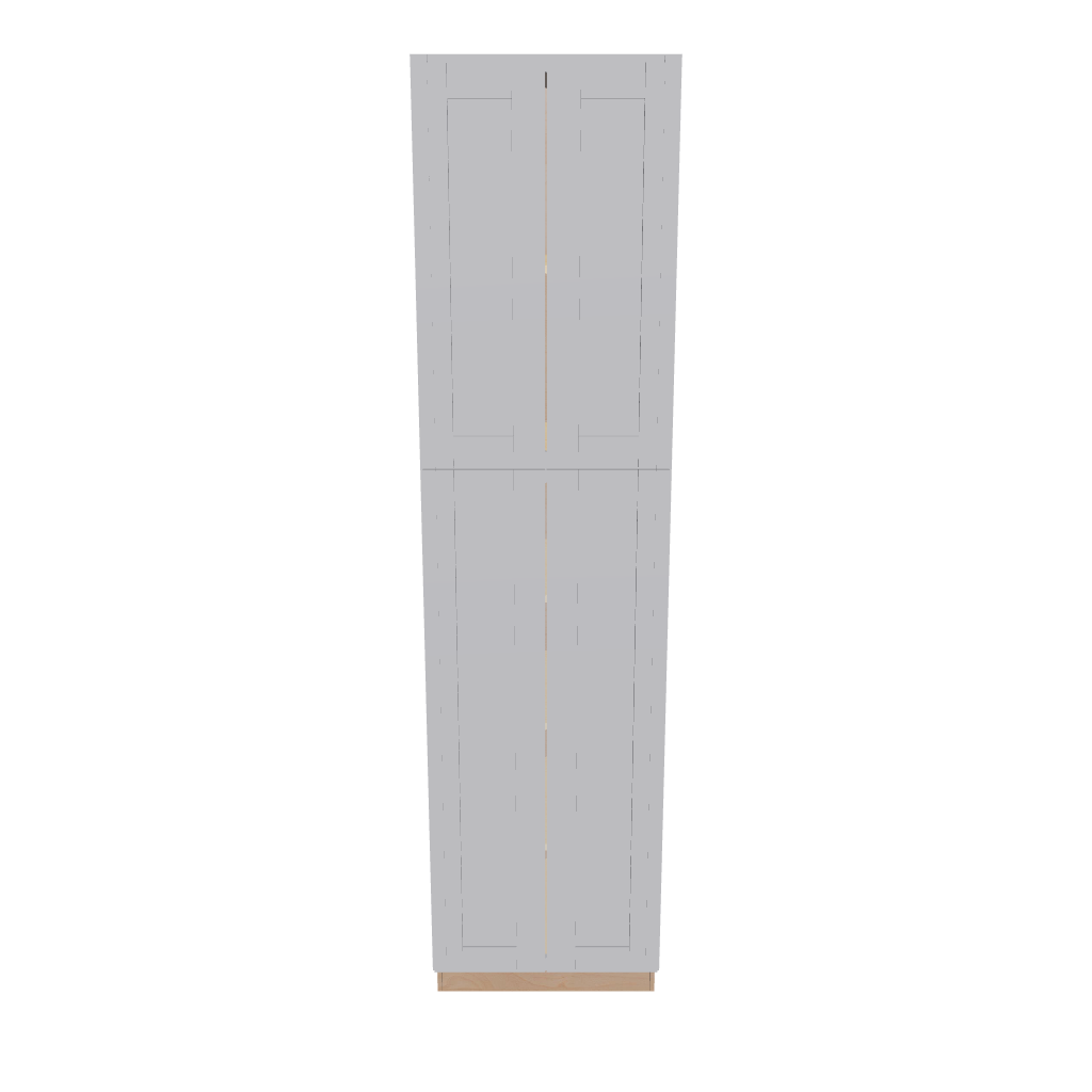 Modernform Cabinet Grey Shaker 24" W X 96" H X 24" D Tall Pantry Cabinet