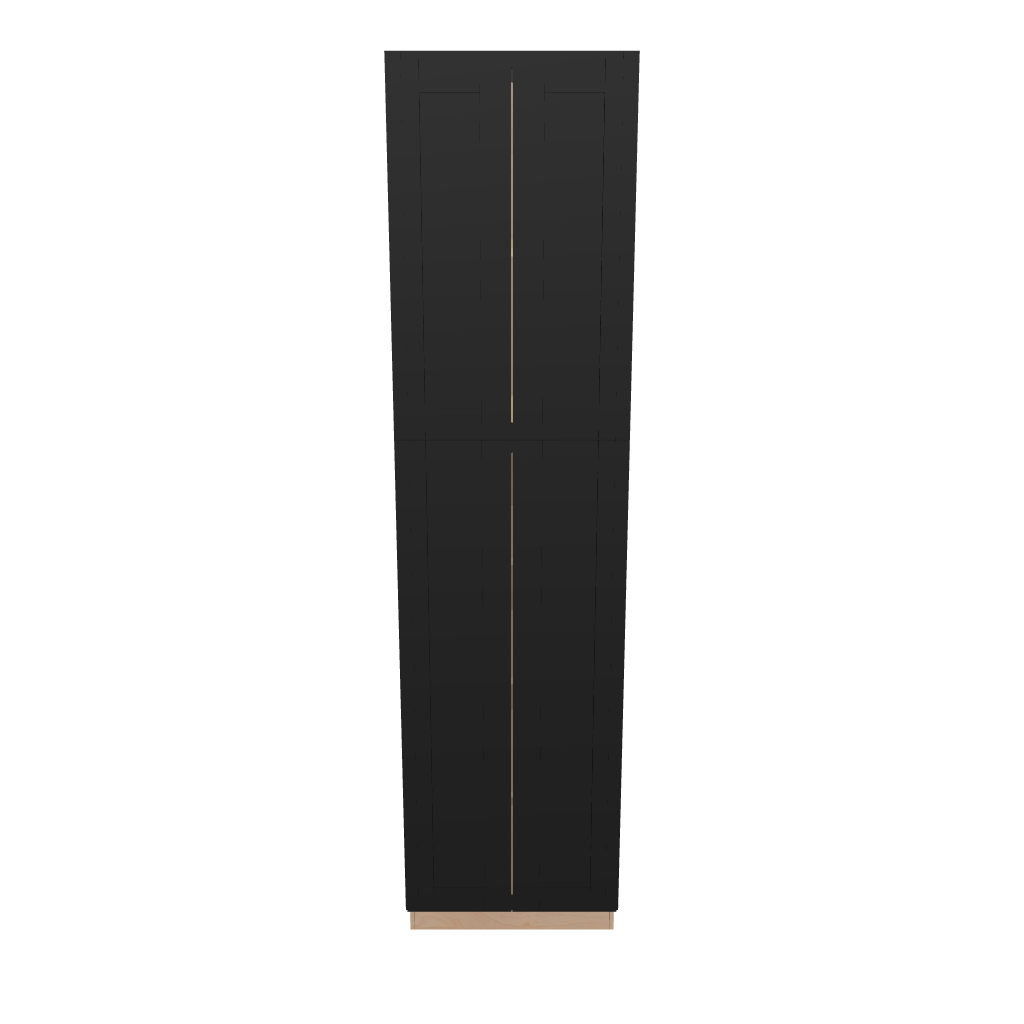Modernform Cabinet Onyx Black Shaker 24" W X 96" H X 24" D Tall Pantry Cabinet