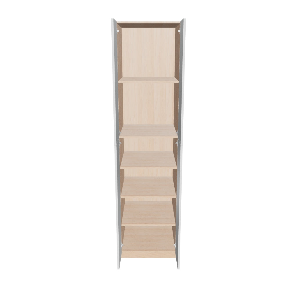 Modernform Cabinet Gloss White 24" W X 96" H X 24" D Double Door Tall Pantry Cabinet