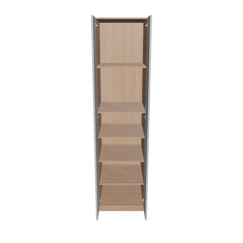 Modernform Cabinet Matte White 24" W X 96" H X 24" D Double Door Tall Pantry Cabinet
