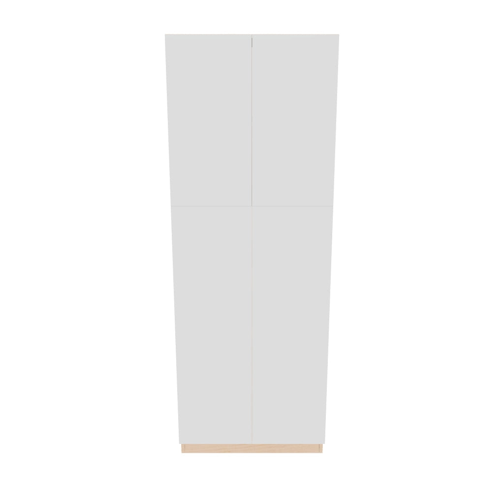 Modernform Cabinet Gloss White 30" W X 84" H X 24" D Double Door Tall Pantry Cabinet