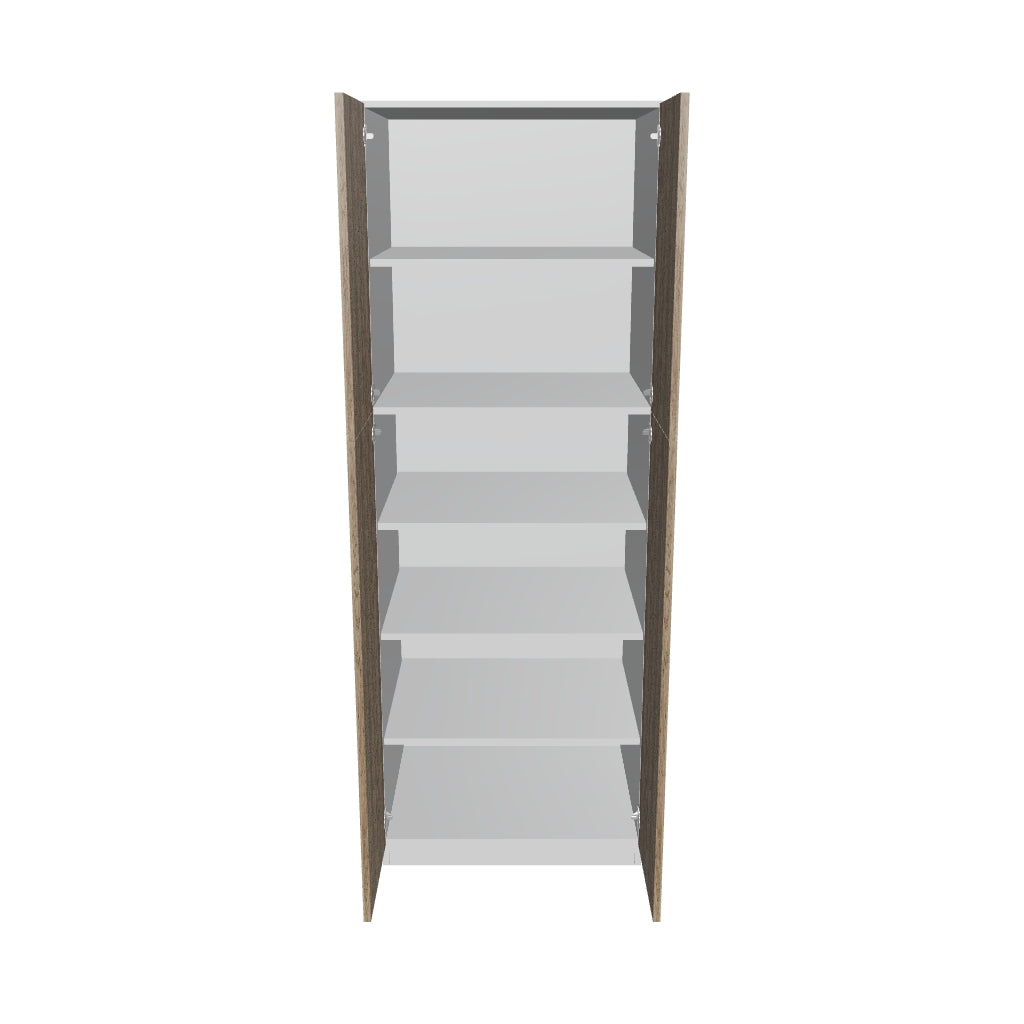 Modernform Cabinet Walnut 30" W X 84" H X 24" D Double Door Tall Pantry Cabinet
