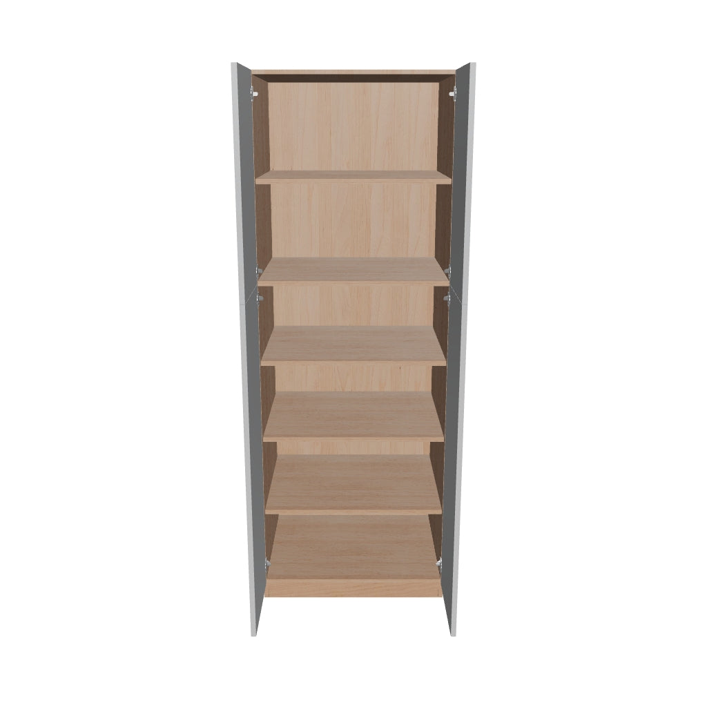 Modernform Cabinet Matte White 30" W X 84" H X 24" D Double Door Tall Pantry Cabinet