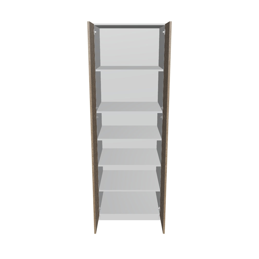 Modernform Cabinet Walnut 30" W X 90" H X 24" D Double Door Tall Pantry Cabinet