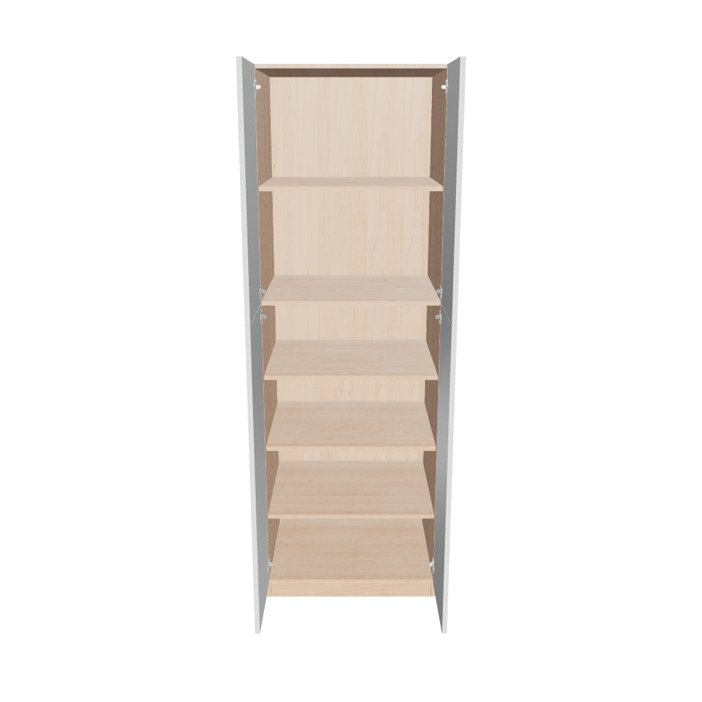 Modernform Cabinet Gloss White 30" W X 90" H X 24" D Double Door Tall Pantry Cabinet