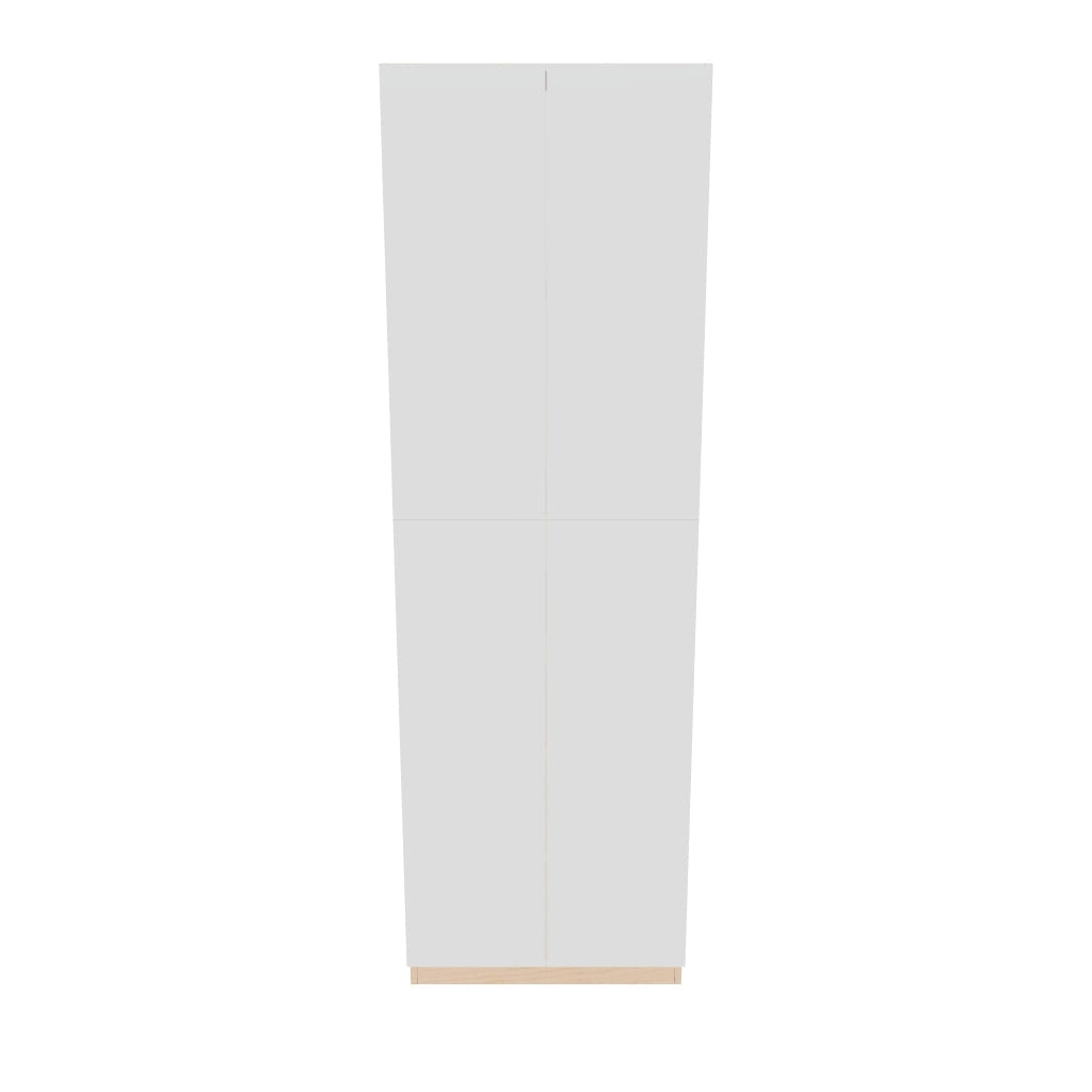 Modernform Cabinet Gloss White 30" W X 96" H X 24" D Double Door Tall Pantry Cabinet