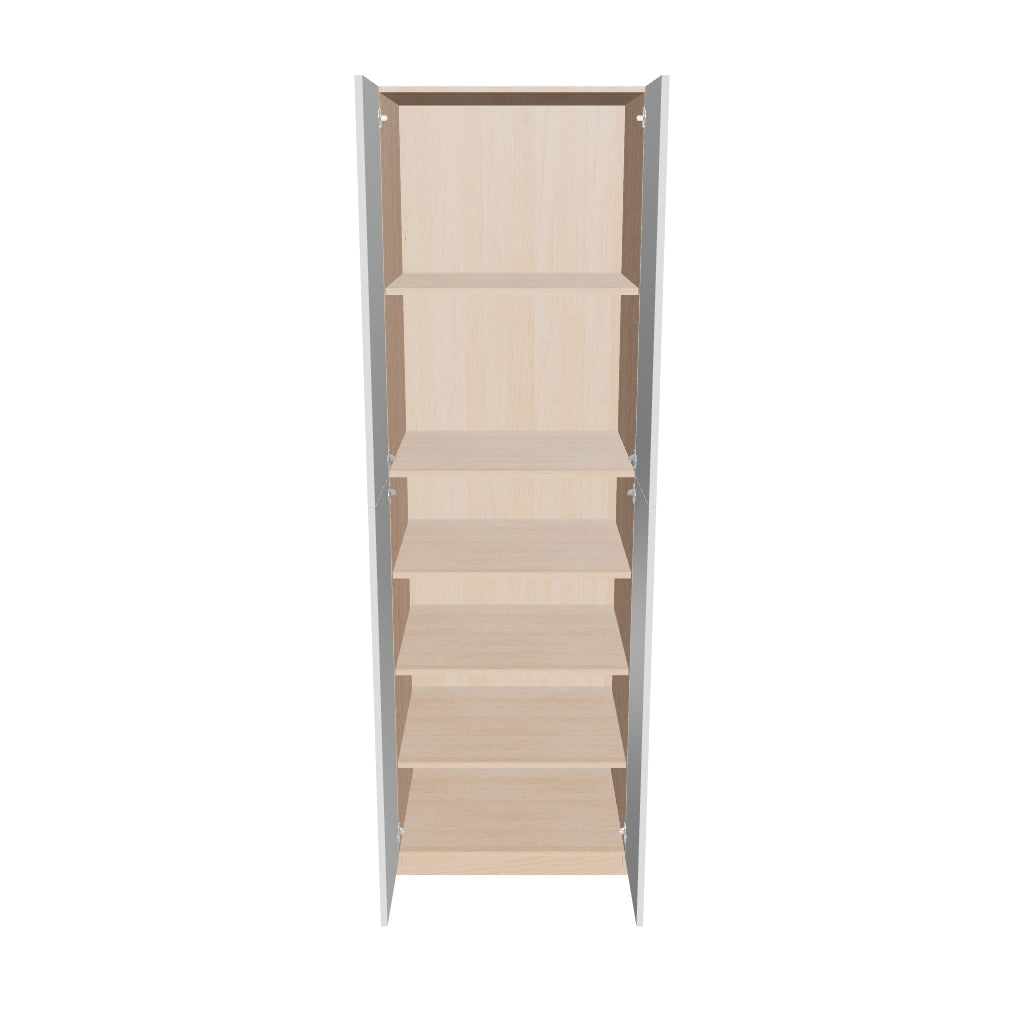 Modernform Cabinet Gloss White 30" W X 96" H X 24" D Double Door Tall Pantry Cabinet