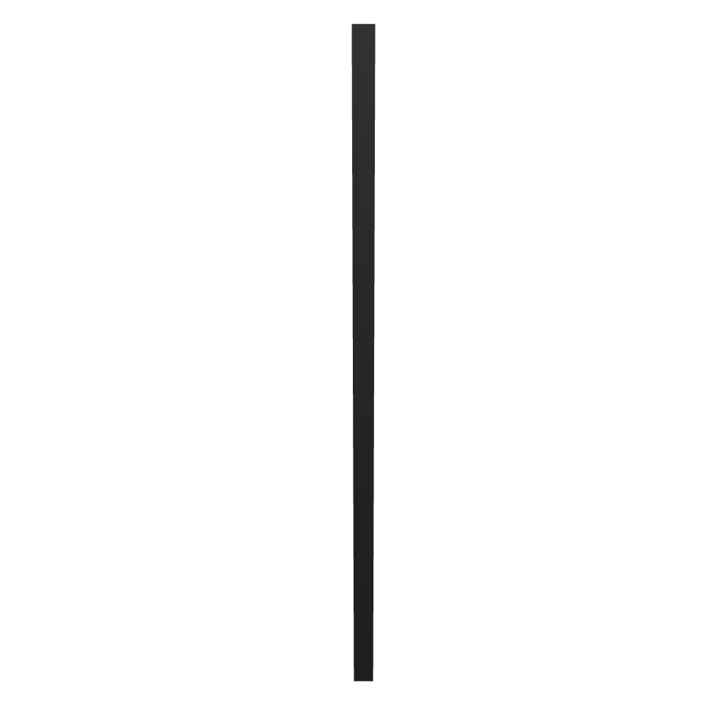 Modernform Cabinet Onyx Black Shaker 3" W X 96" H X 24" D Refrigerator End Panel
