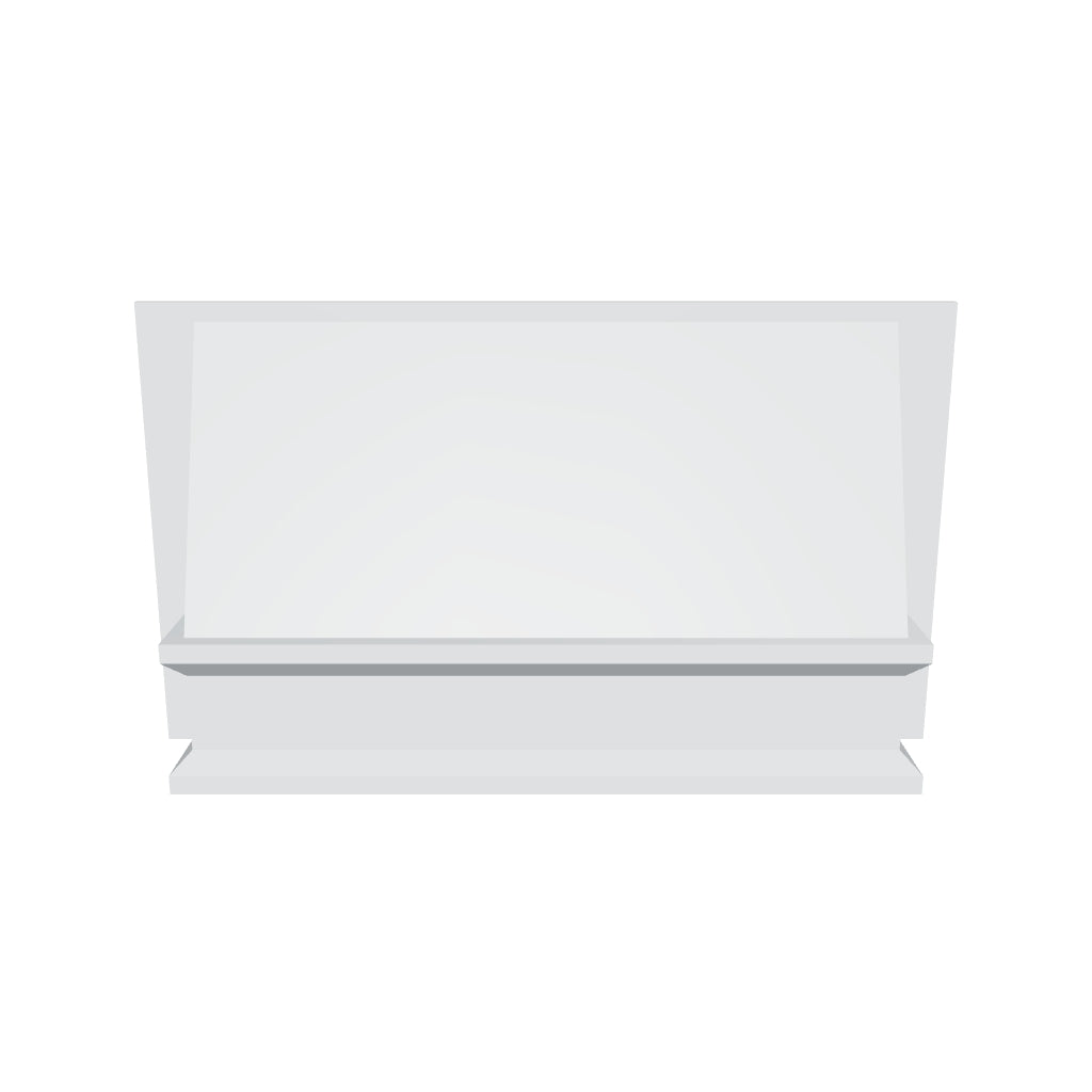 J&K White Shaker S8 Range Wood Hood 42" W x 24" H