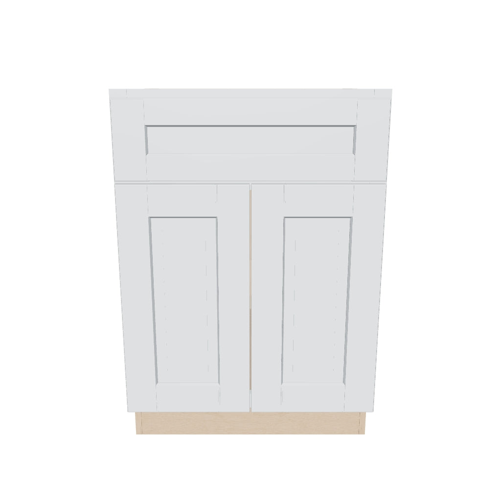 J&K White Shaker S8 Sink Base   24" W