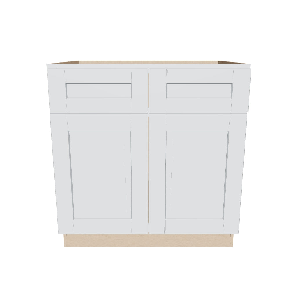 J&K White Shaker S8 Sink Base   33" W