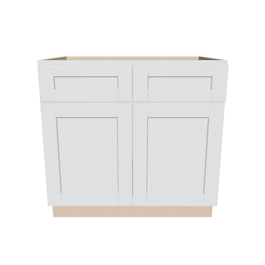J&K White Shaker S8 Sink Base   36" W
