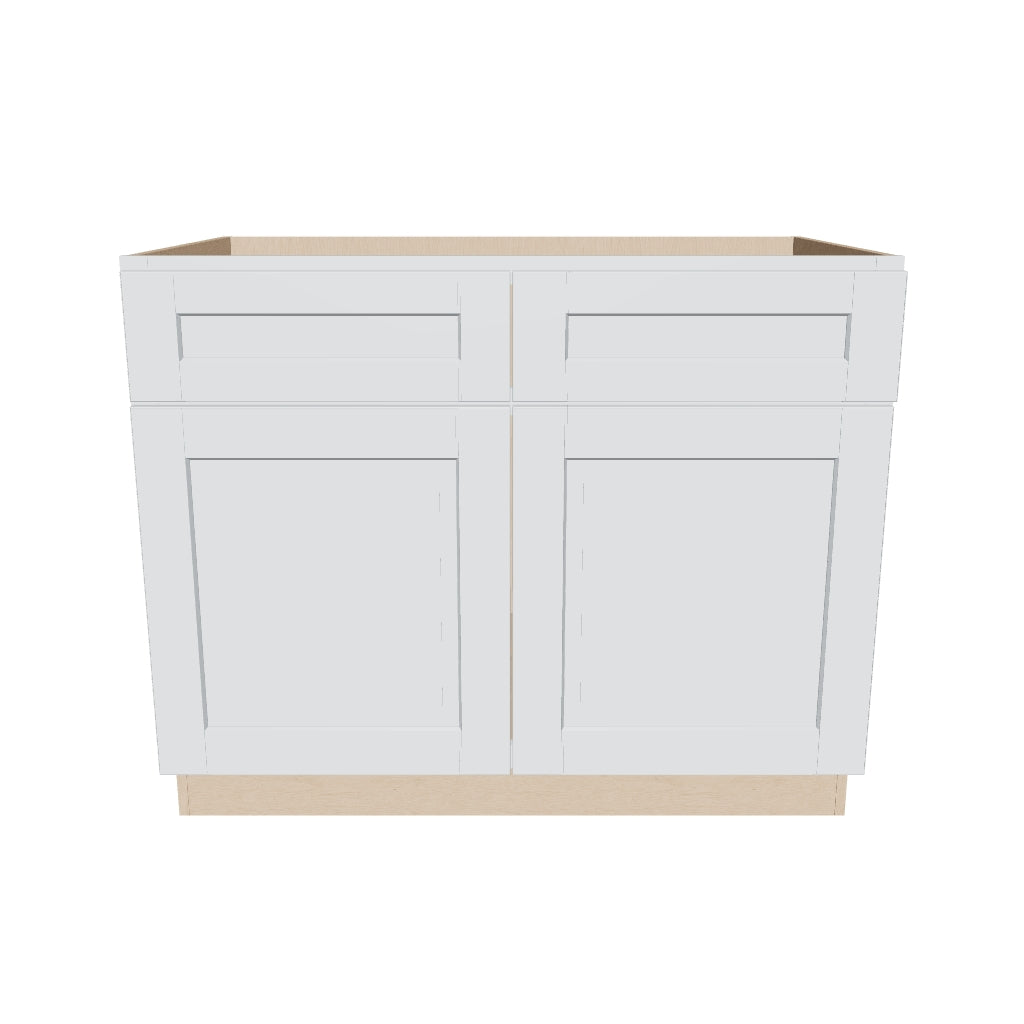 J&K White Shaker S8 Sink Base   42" W