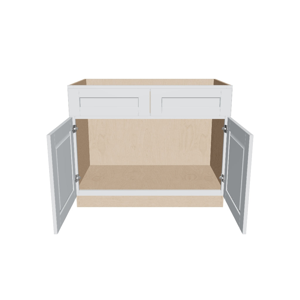 J&K White Shaker S8 Sink Base   42" W