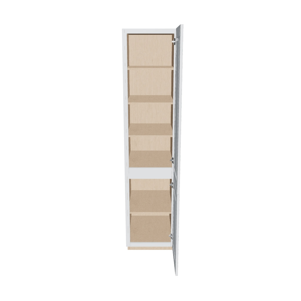 J&K White Shaker S8 Vanity Linen 18" W x 81" H x 24" D