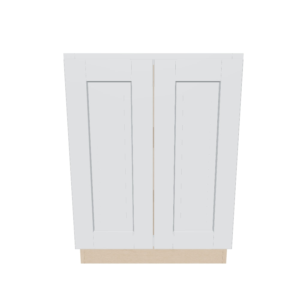 J&K White Shaker S8 Vanity Base FHD  24" W x 33" H x 21" D