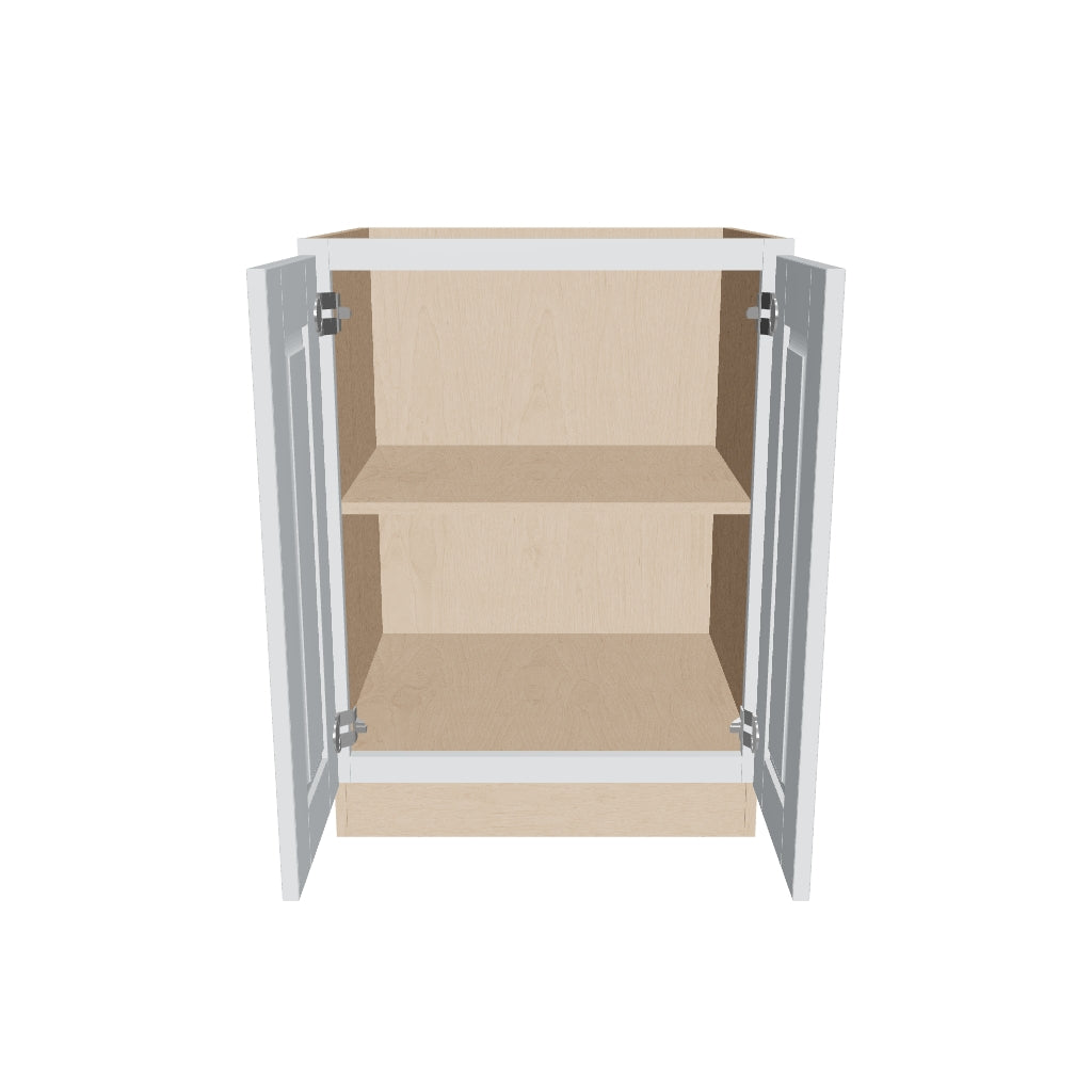 J&K White Shaker S8 Vanity Base FHD  24" W x 33" H x 21" D