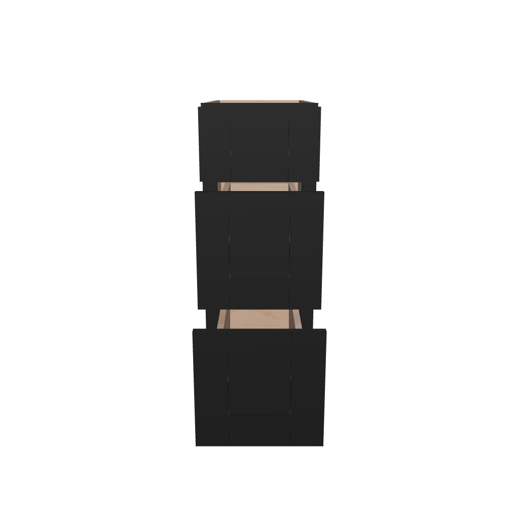 2" H X 21" D Vanity Base with 3 Drawers
