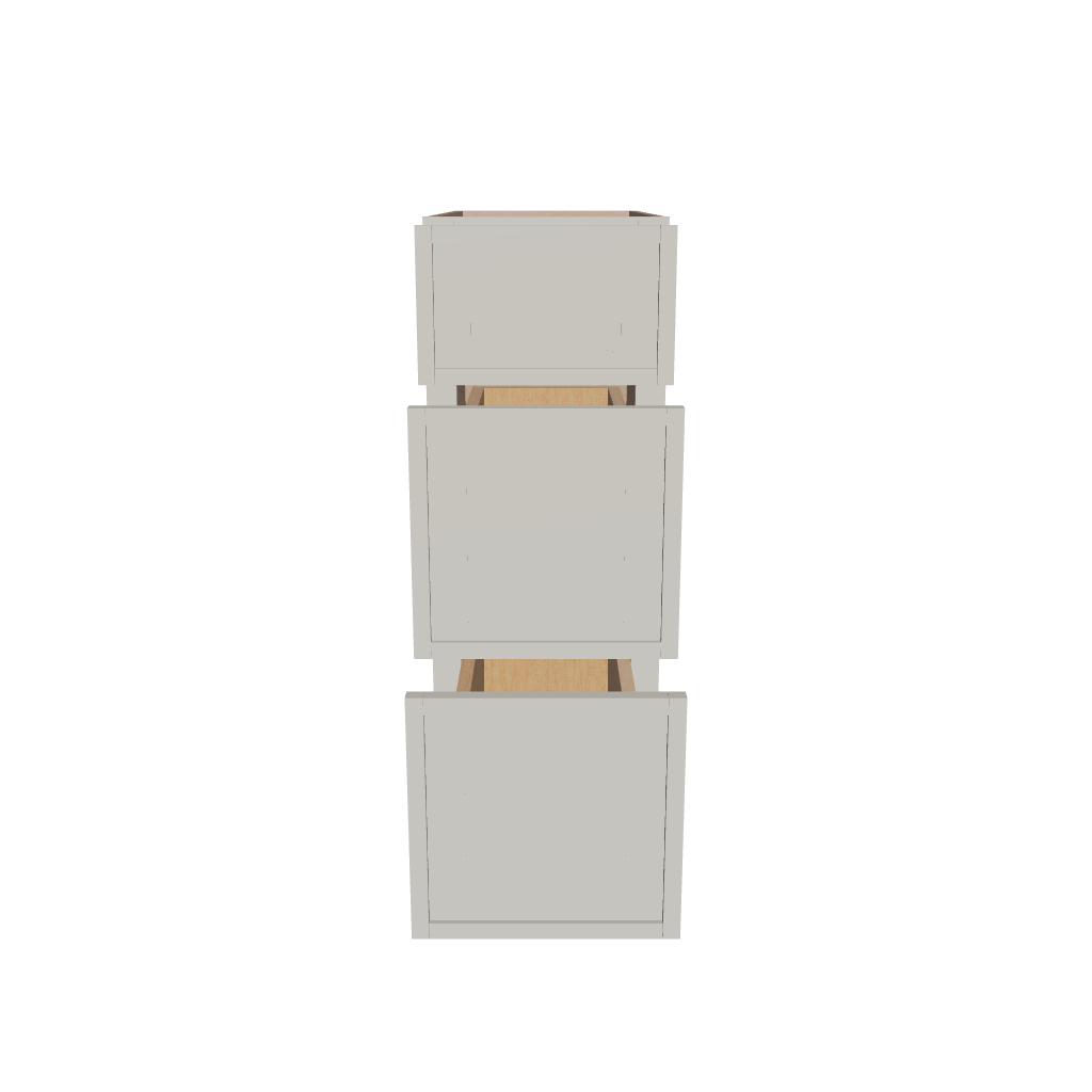 2" H X 21" D Vanity Base with 3 Drawers