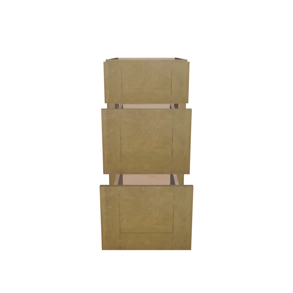 2" H X 21" D Vanity Base with 3 Drawers