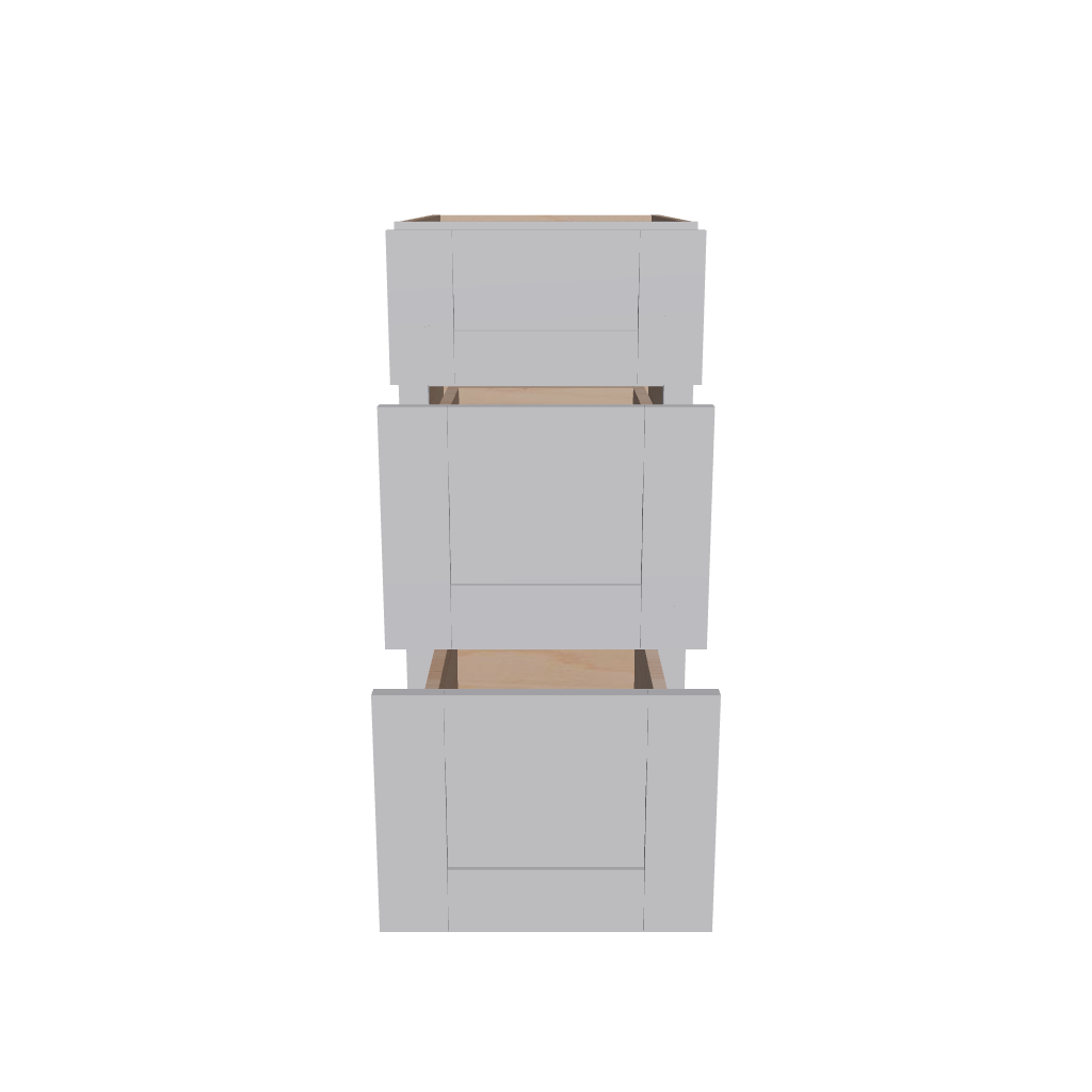 2" H X 21" D Vanity Base with 3 Drawers