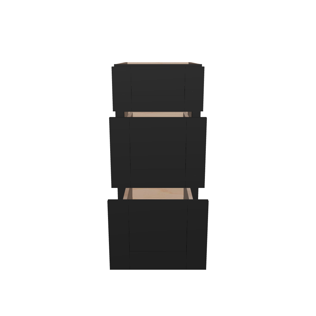 2" H X 21" D Vanity Base with 3 Drawers