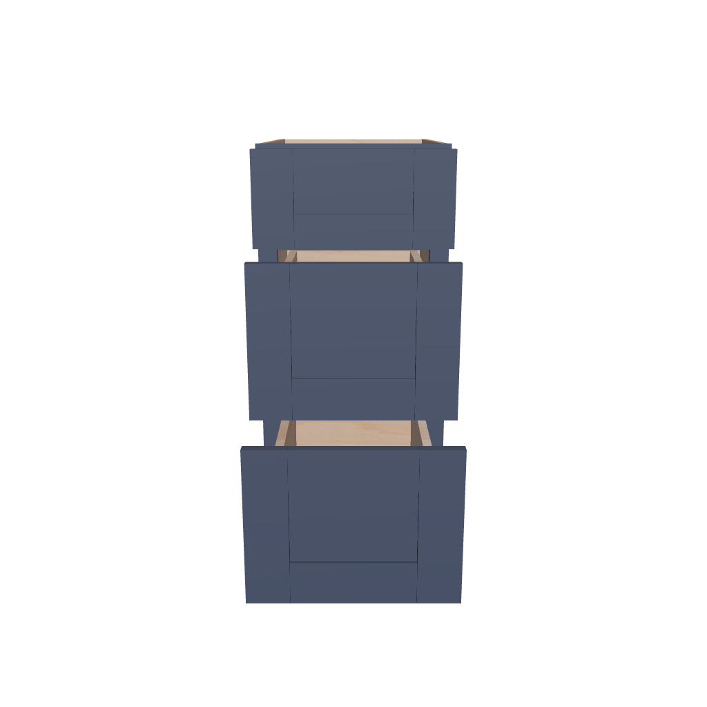2" H X 21" D Vanity Base with 3 Drawers