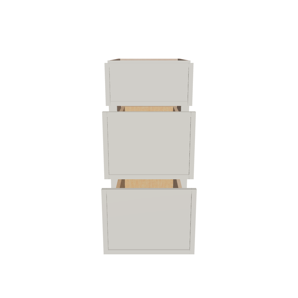 2" H X 21" D Vanity Base with 3 Drawers