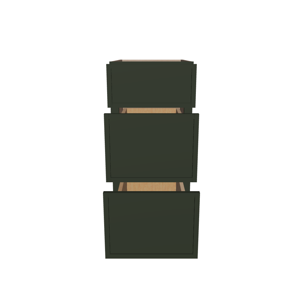2" H X 21" D Vanity Base with 3 Drawers