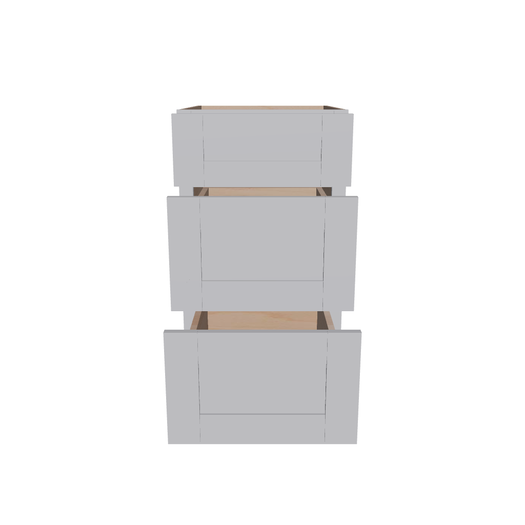 2" H X 21" D Vanity Base with 3 Drawers