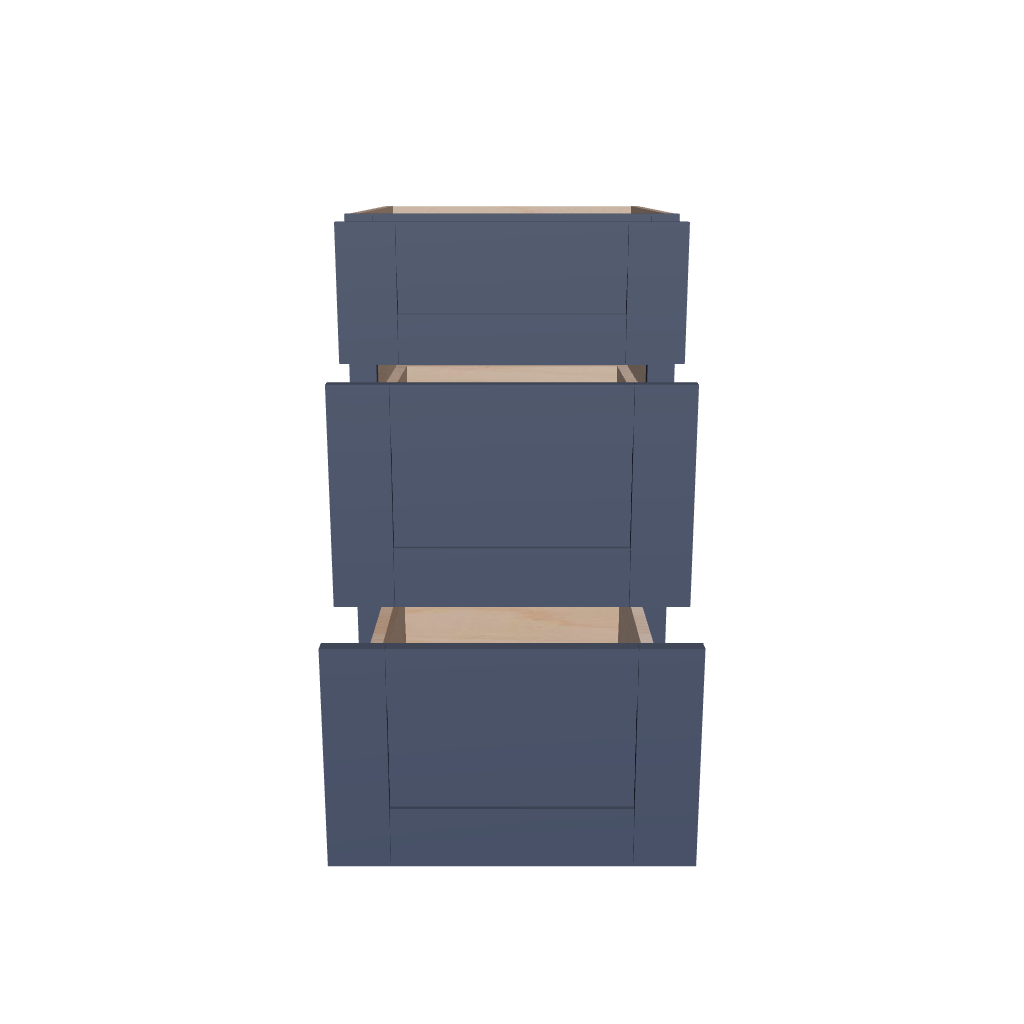 2" H X 21" D Vanity Base with 3 Drawers