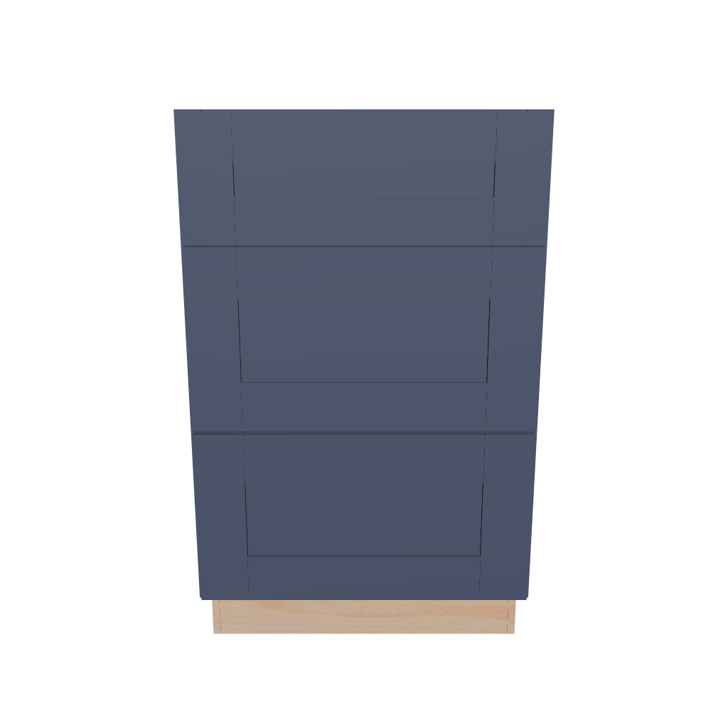 2" H X 21" D Vanity Base with 3 Drawers