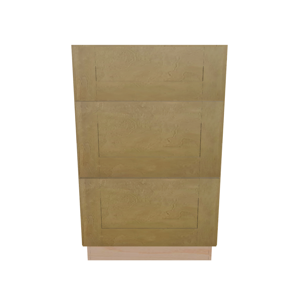 2" H X 21" D Vanity Base with 3 Drawers