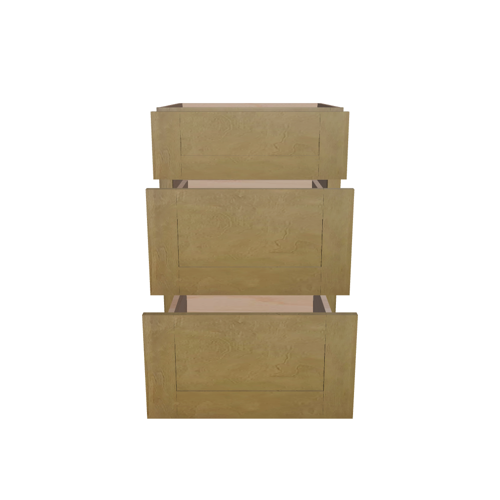 2" H X 21" D Vanity Base with 3 Drawers