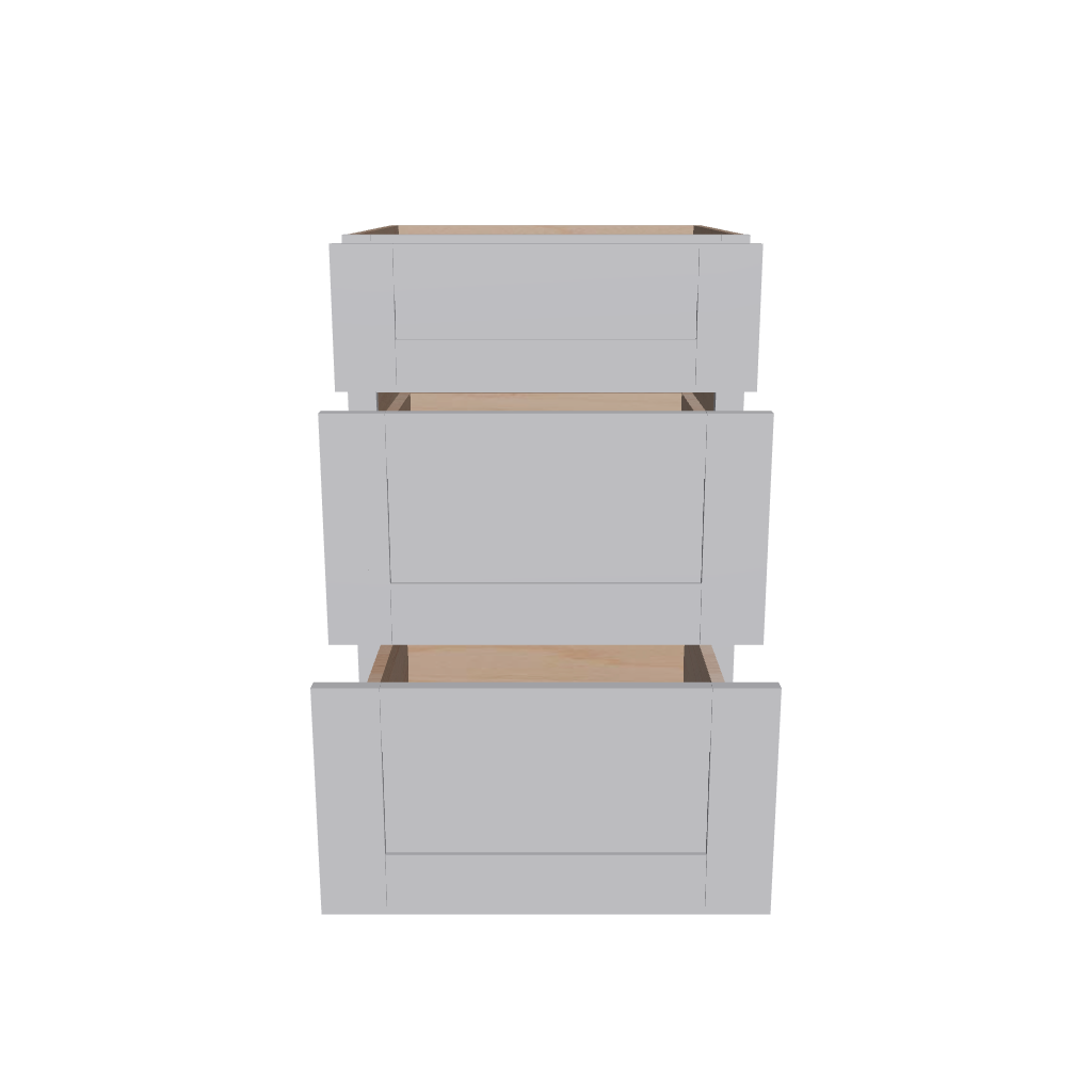 2" H X 21" D Vanity Base with 3 Drawers